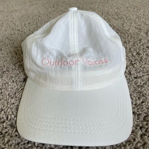 Outdoor voices white and pink hat